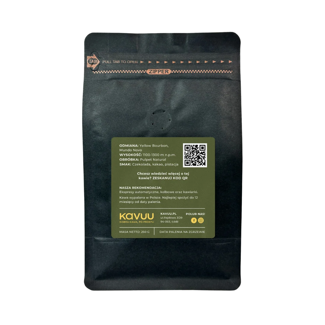 opakowanie tył kawa ziarnista