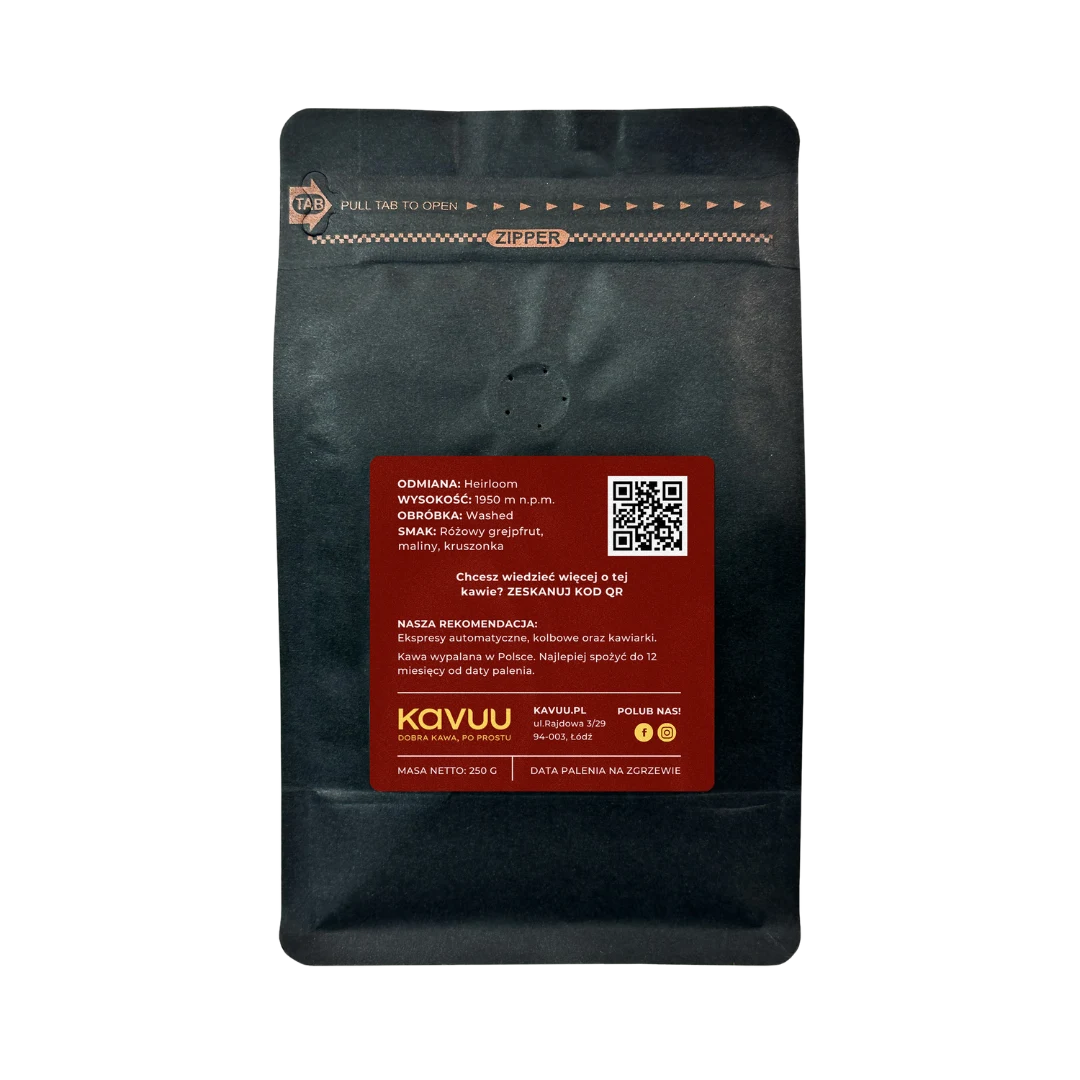 opakowanie tył kawa ziarnista