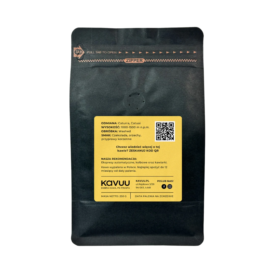 opakowanie tył indie kawa ziarnista