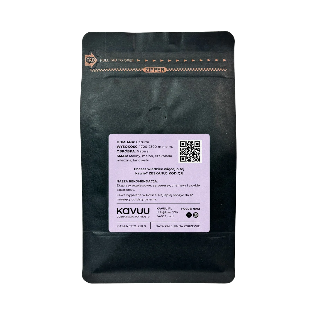 opakowanie tył siódmy łyk kawa ziarnista